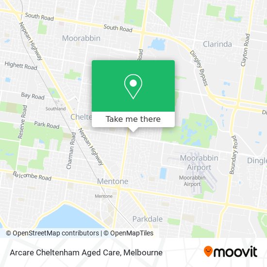 Mapa Arcare Cheltenham Aged Care