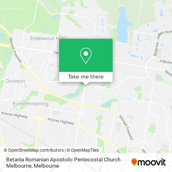 Betania Romanian Apostolic Pentecostal Church Melbourne map