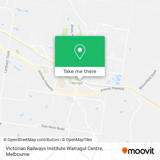 Victorian Railways Institute Warragul Centre map