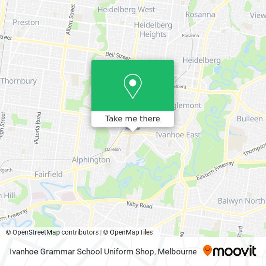 Ivanhoe Grammar School Uniform Shop map