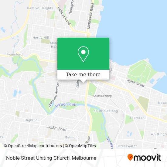 Noble Street Uniting Church map