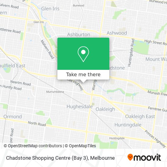 Mapa Chadstone Shopping Centre (Bay 3)