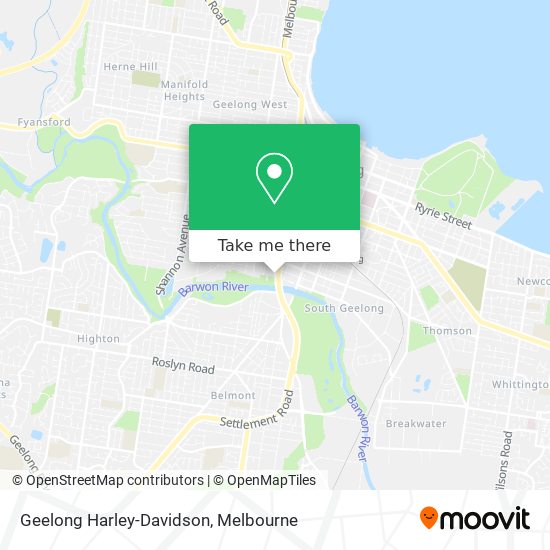 Geelong Harley-Davidson map