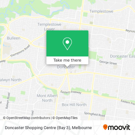 Mapa Doncaster Shopping Centre (Bay 3)