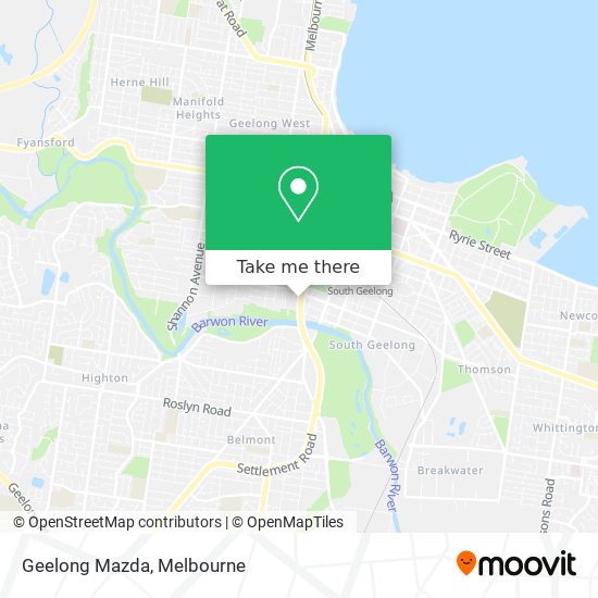 Geelong Mazda map