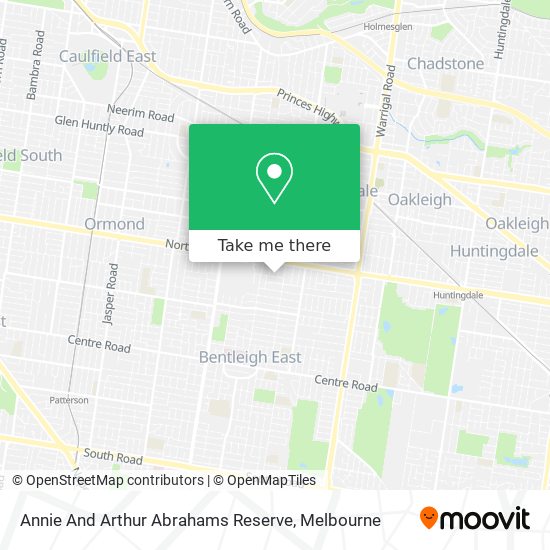 Annie And Arthur Abrahams Reserve map