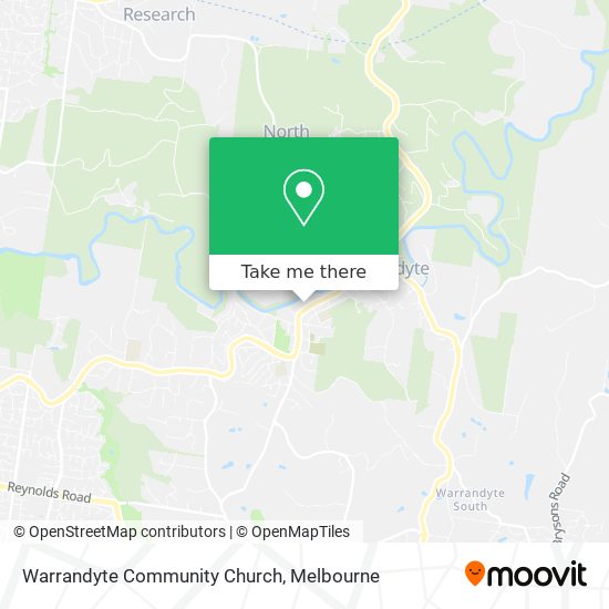 Warrandyte Community Church map