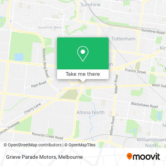 Grieve Parade Motors map