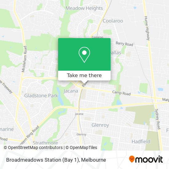 Broadmeadows Station (Bay 1) map