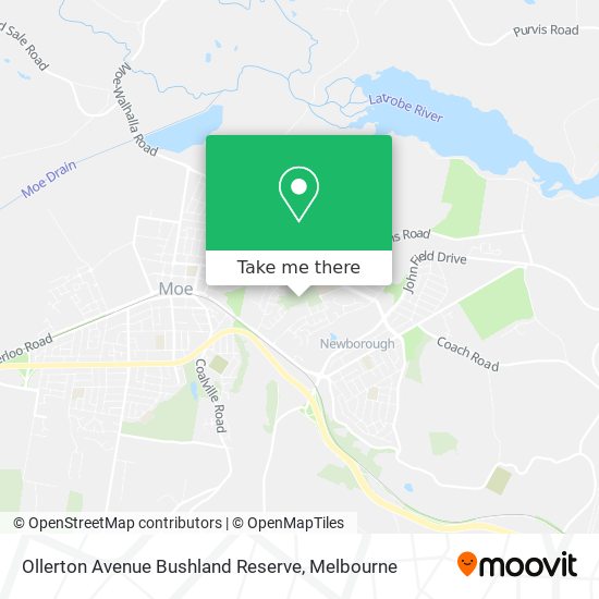 Mapa Ollerton Avenue Bushland Reserve