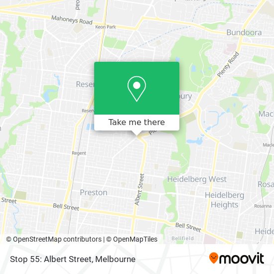 Stop 55: Albert Street map