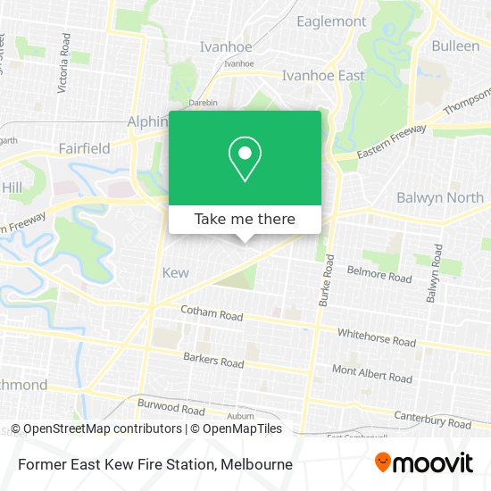 Former East Kew Fire Station map