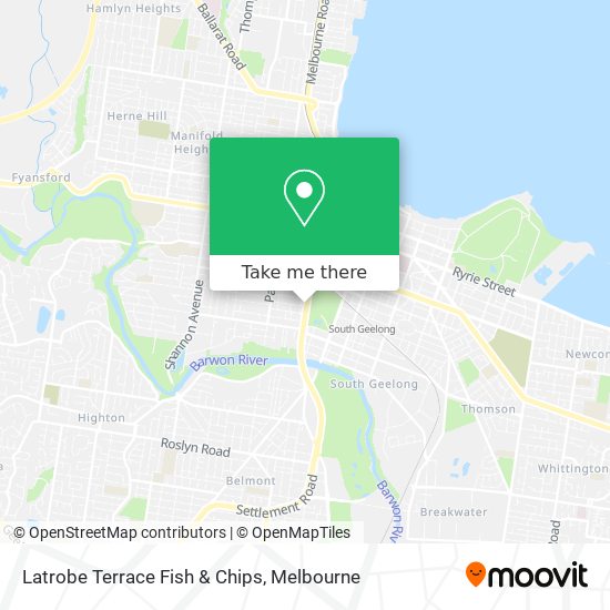 Latrobe Terrace Fish & Chips map