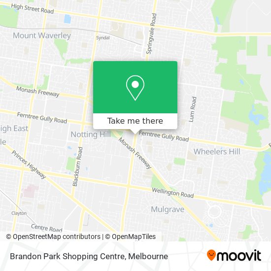 Mapa Brandon Park Shopping Centre