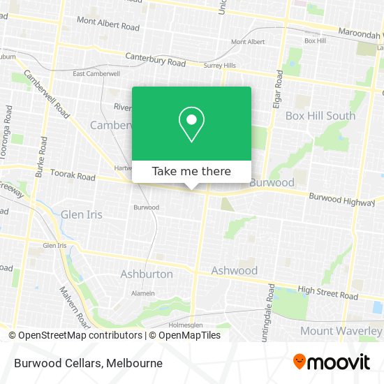 Burwood Cellars map