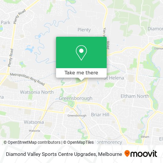 Diamond Valley Sports Centre Upgrades map