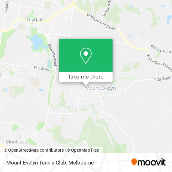 Mapa Mount Evelyn Tennis Club