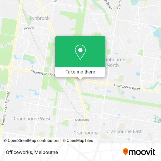 Officeworks map