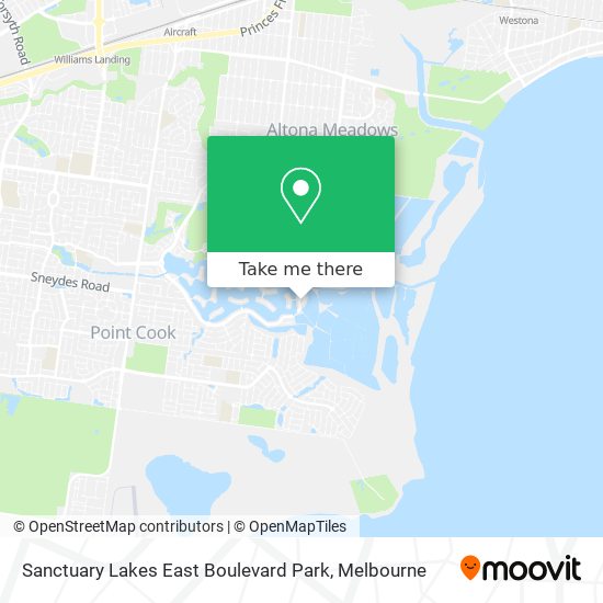 Sanctuary Lakes East Boulevard Park map