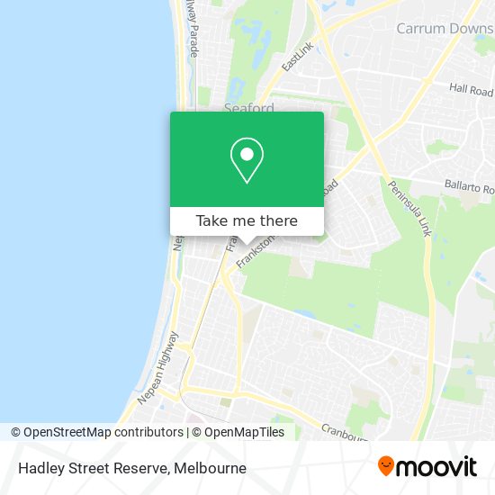 Hadley Street Reserve map