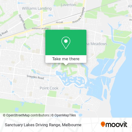 Sanctuary Lakes Driving Range map