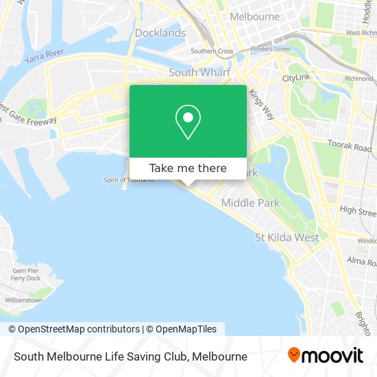 South Melbourne Life Saving Club map