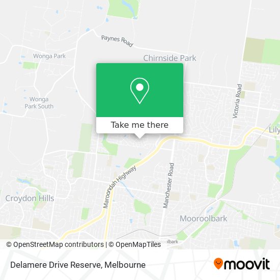 Delamere Drive Reserve map