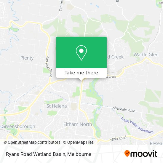Ryans Road Wetland Basin map