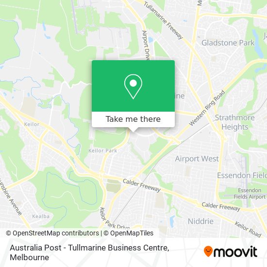 Australia Post - Tullmarine Business Centre map