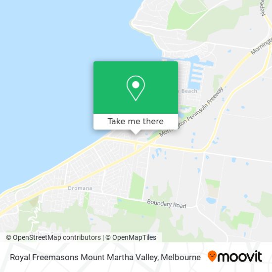Royal Freemasons Mount Martha Valley map