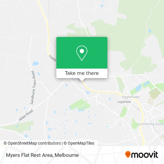 Myers Flat Rest Area map