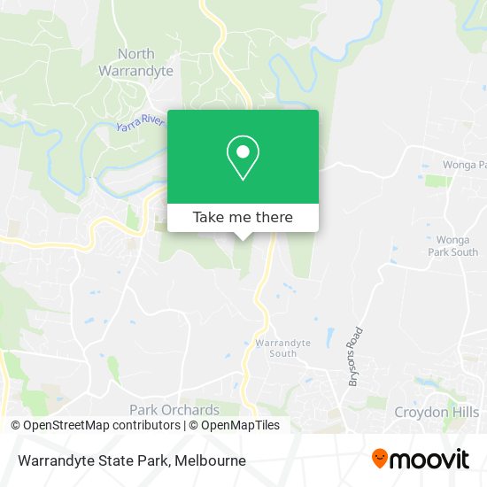 Warrandyte State Park map