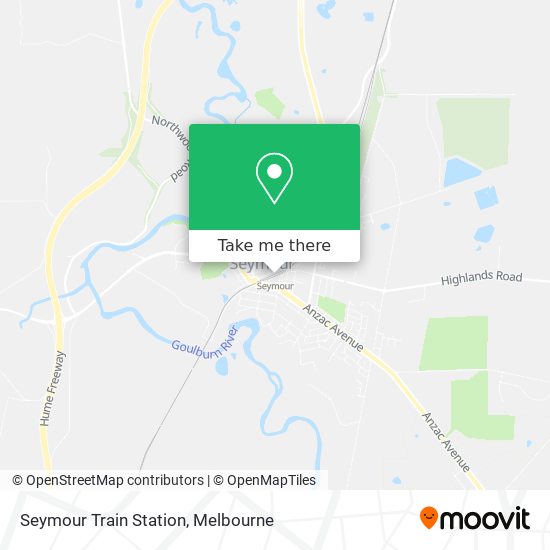 Seymour Train Station map