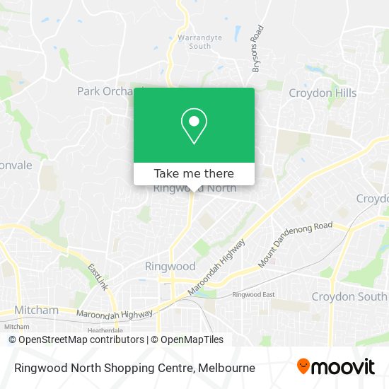 Ringwood North Shopping Centre map