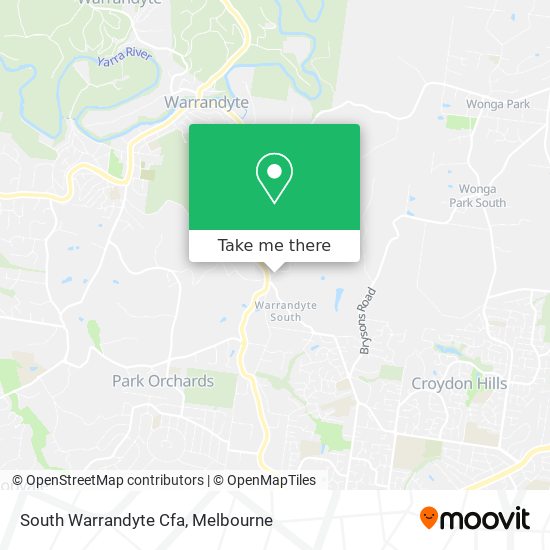 South Warrandyte Cfa map