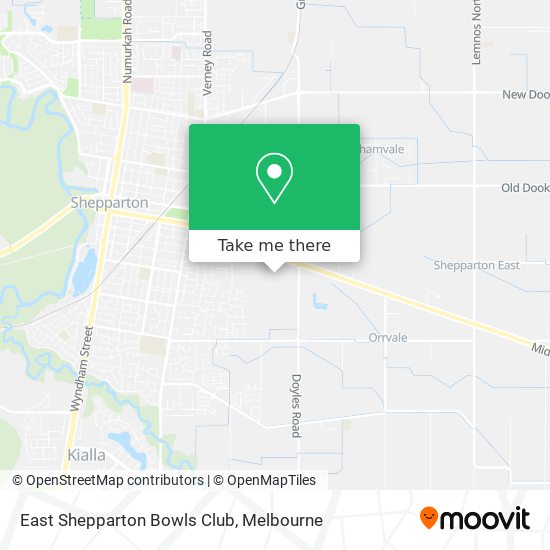 East Shepparton Bowls Club map