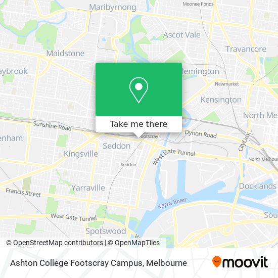 Ashton College Footscray Campus map