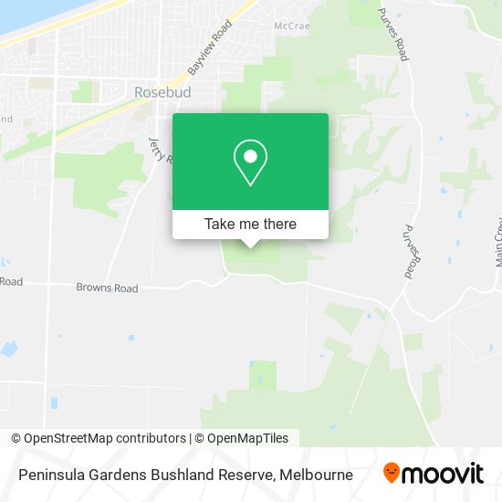 Peninsula Gardens Bushland Reserve map