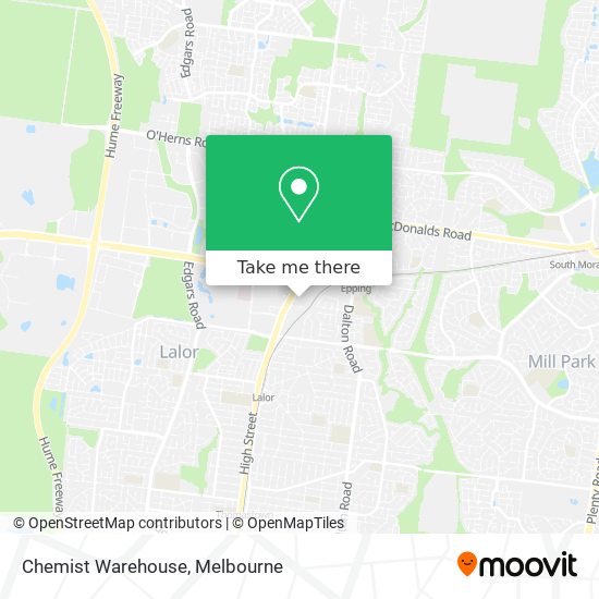 Chemist Warehouse map