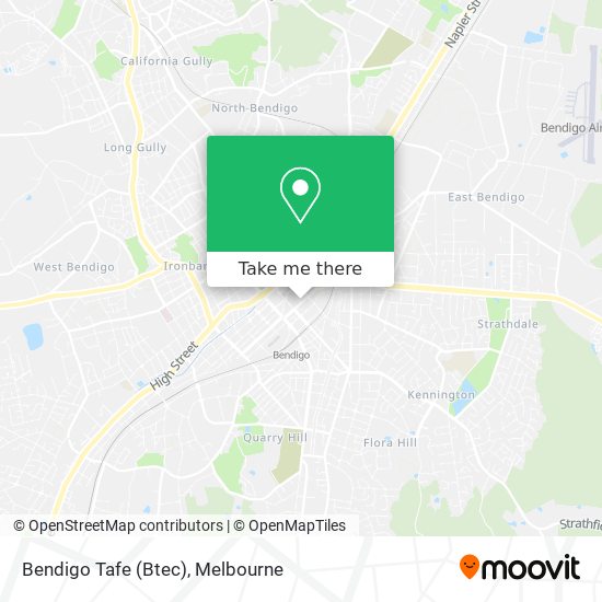 Bendigo Tafe (Btec) map