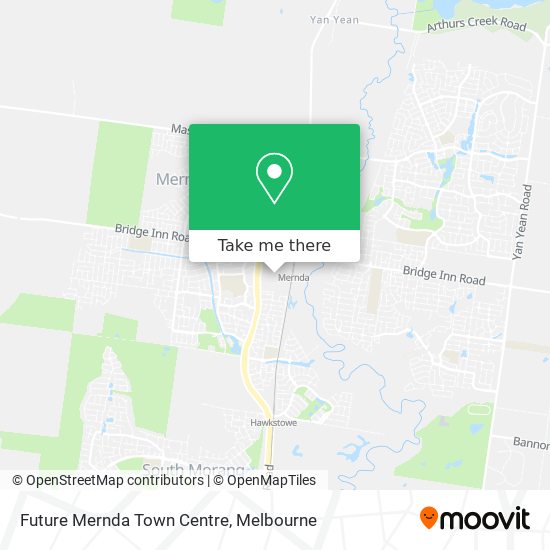 Future Mernda Town Centre map