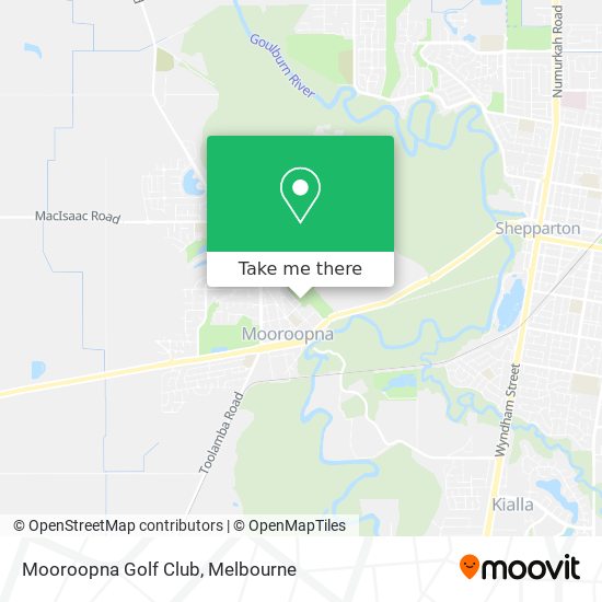 Mooroopna Golf Club map