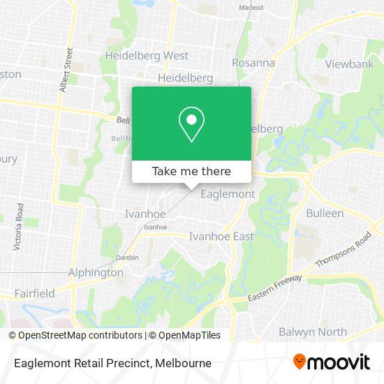 Eaglemont Retail Precinct map