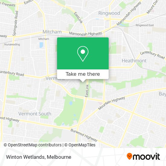 Winton Wetlands map