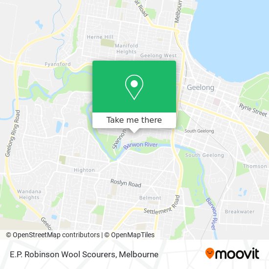 E.P. Robinson Wool Scourers map
