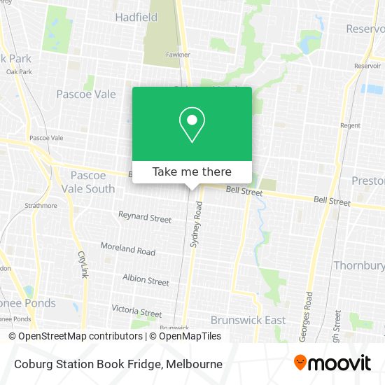 Coburg Station Book Fridge map