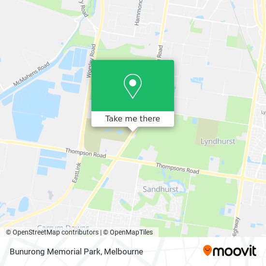 Bunurong Memorial Park map