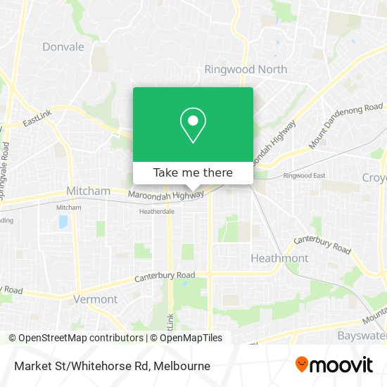 Market St/Whitehorse Rd map