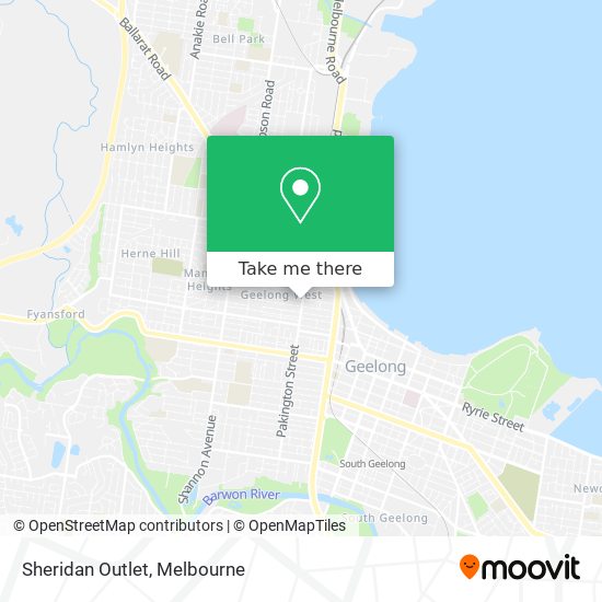 Sheridan Outlet map
