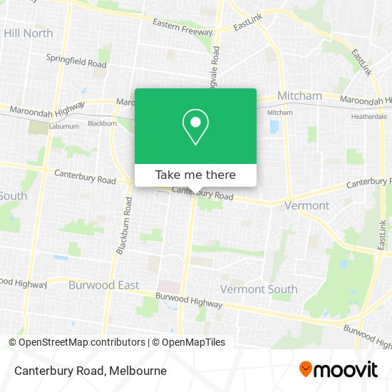 Canterbury Road map